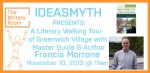 11/10 Literary Walking Tour of Greenwich Village with Francis Morrone